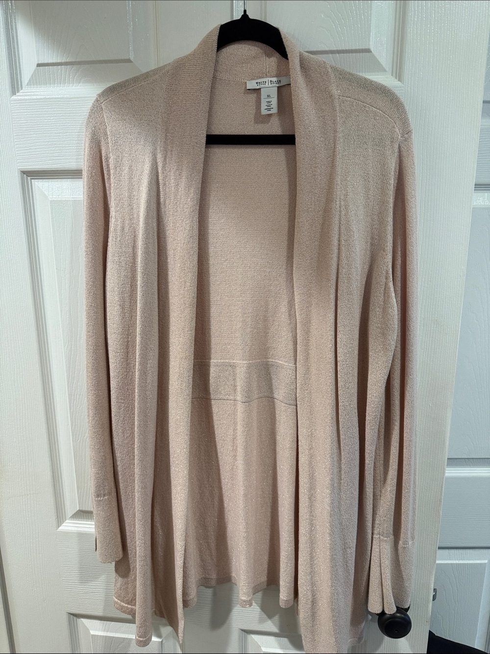 White House Black Market Light Pink Open-Front Cardigan